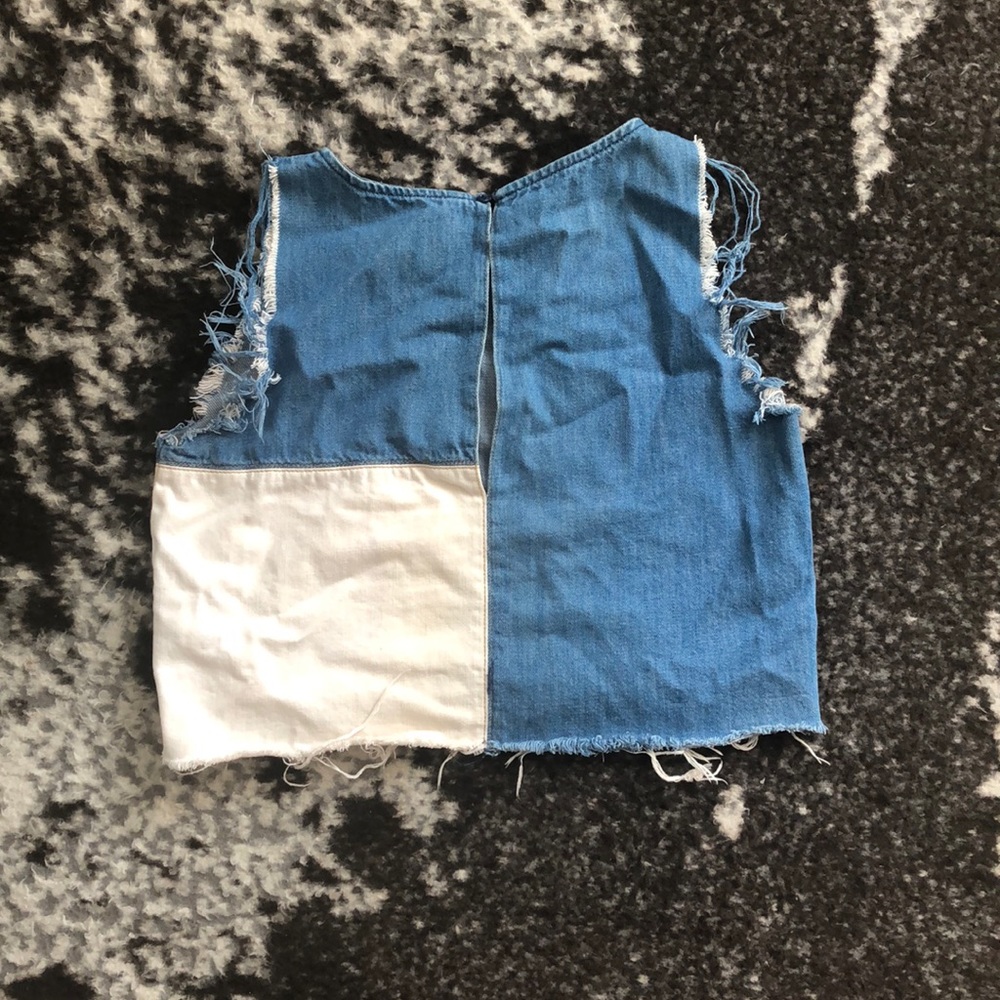 Zara Trafaluc Cropped Jean Shirt - Picture 2 of 3